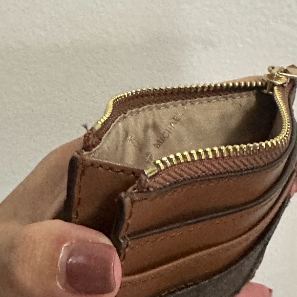 Michael Kors Jet Set Small Double Side Card Case Wallet Brown MK Signatu… - Picture 5 of 11